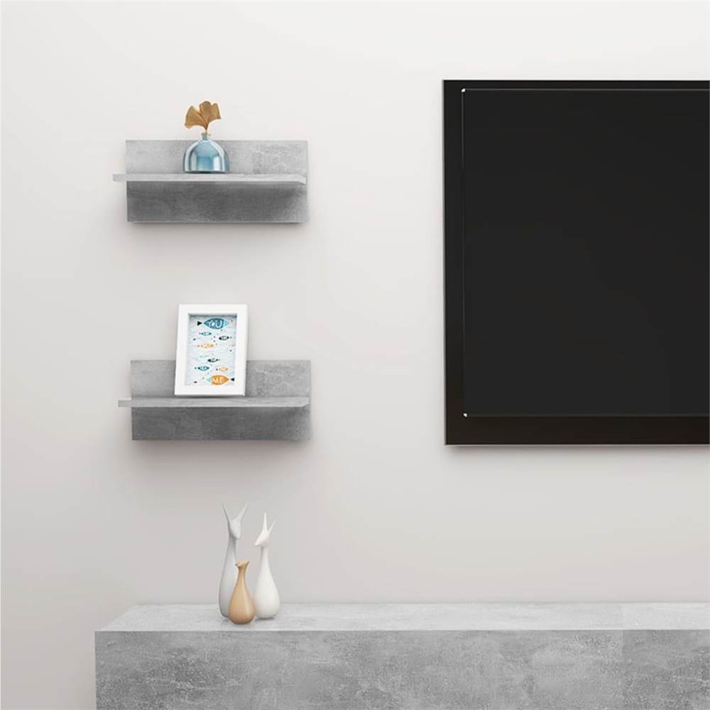 

Wall Shelves 2pcs Concrete Grey 40x11.5x18cm Chipboard