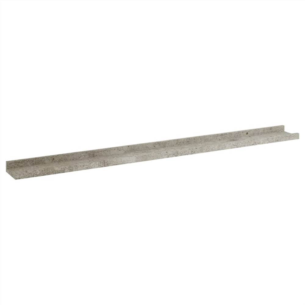 Wall Shelves 4 pcs Concrete Grey 100x9x3 cm