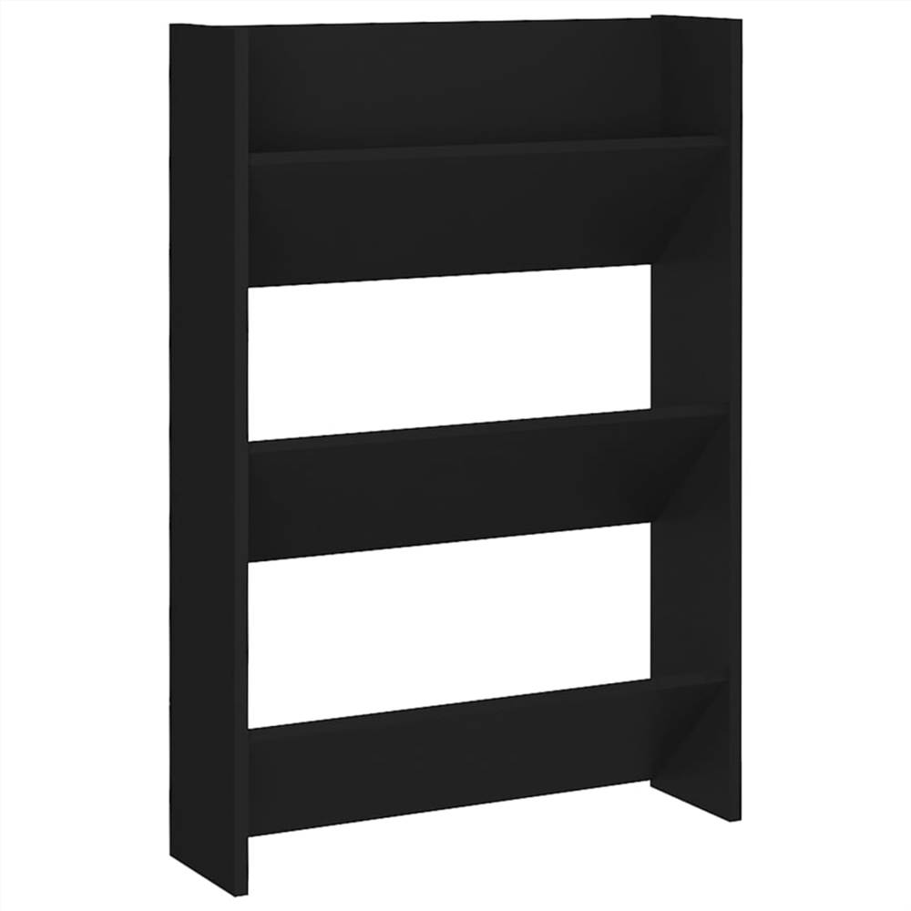 Wall Shoe Cabinet Black 60x18x90 Cm Chipboard 13 Wall Shoe Cabinet Black 60x18x90 cm Chipboard