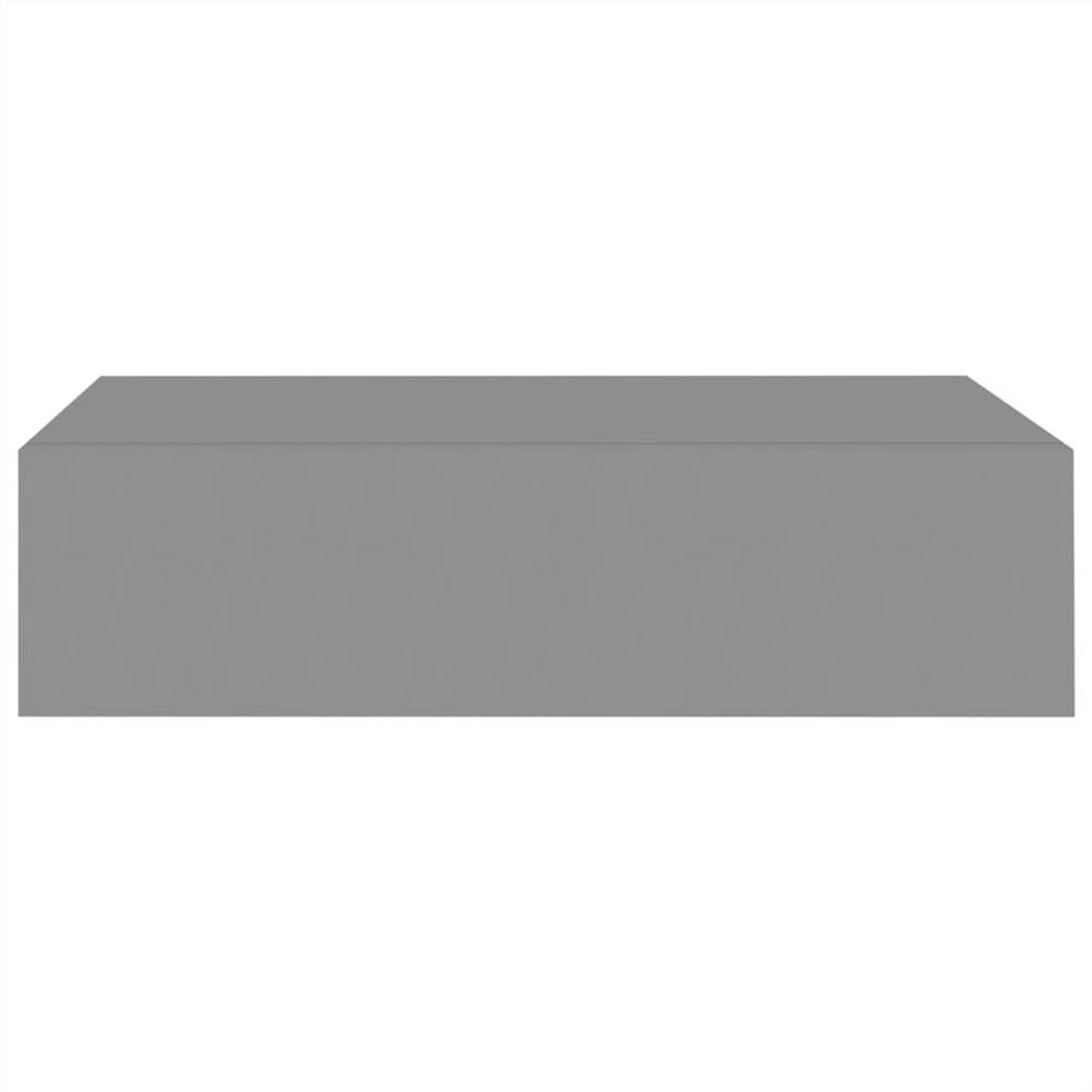 Wall-mounted Drawer Shelf Grey 40x23.5x10cm MDF