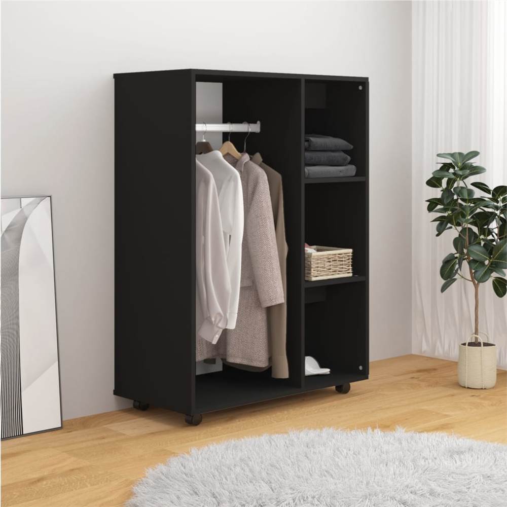 Wardrobe Black 80x40x110 cm Chipboard