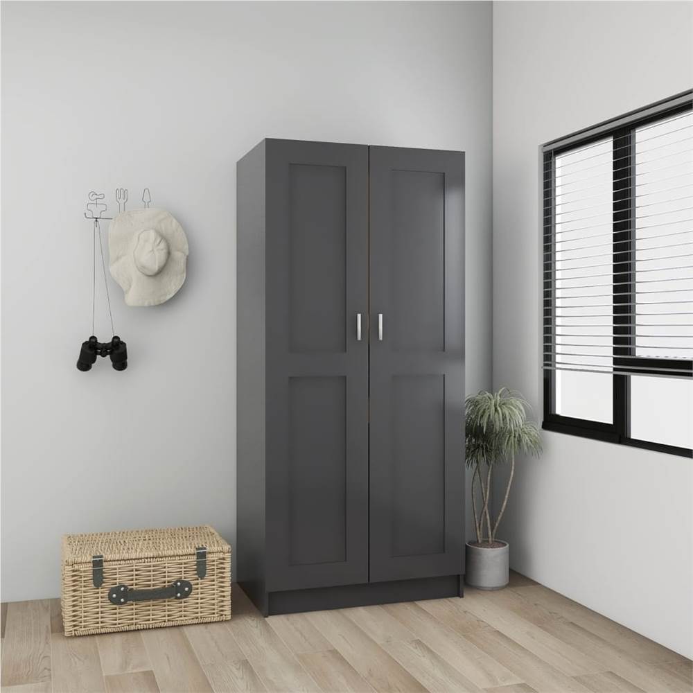 Wardrobe Grey 82.5x51.5x180 cm Chipboard