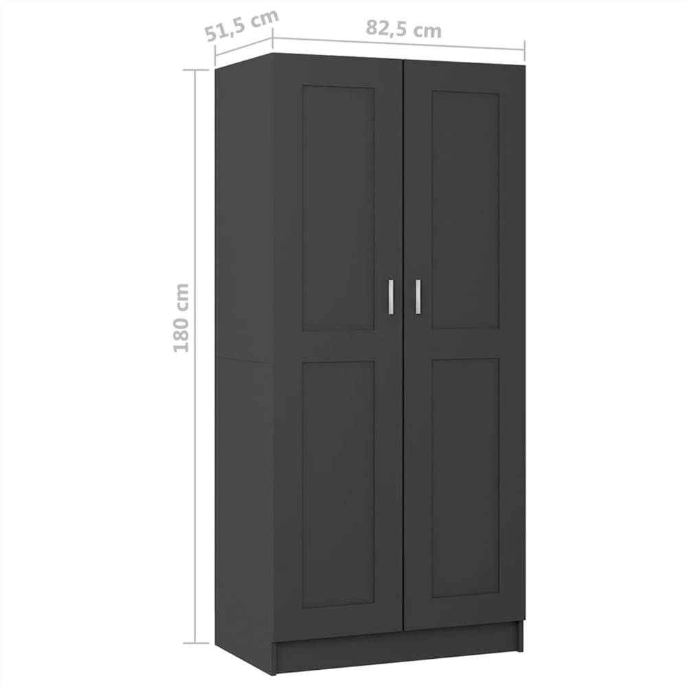 Wardrobe Grey 82.5x51.5x180 cm Chipboard