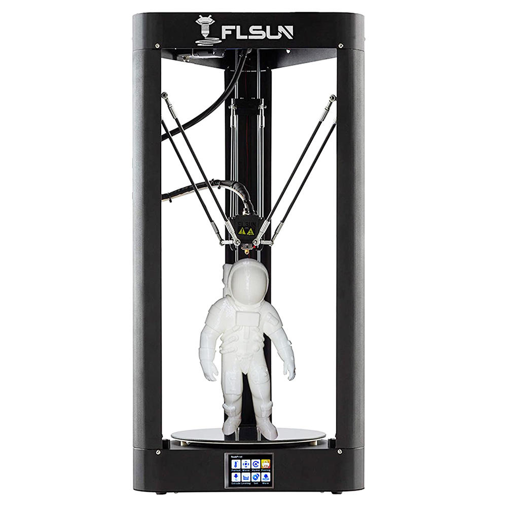 FLSUN QQ-S Pro Delta 3D Printer, Pre-assembled, Auto Leveling, Lattice Glass Platform, Touch Screen, 255mm x 360mm