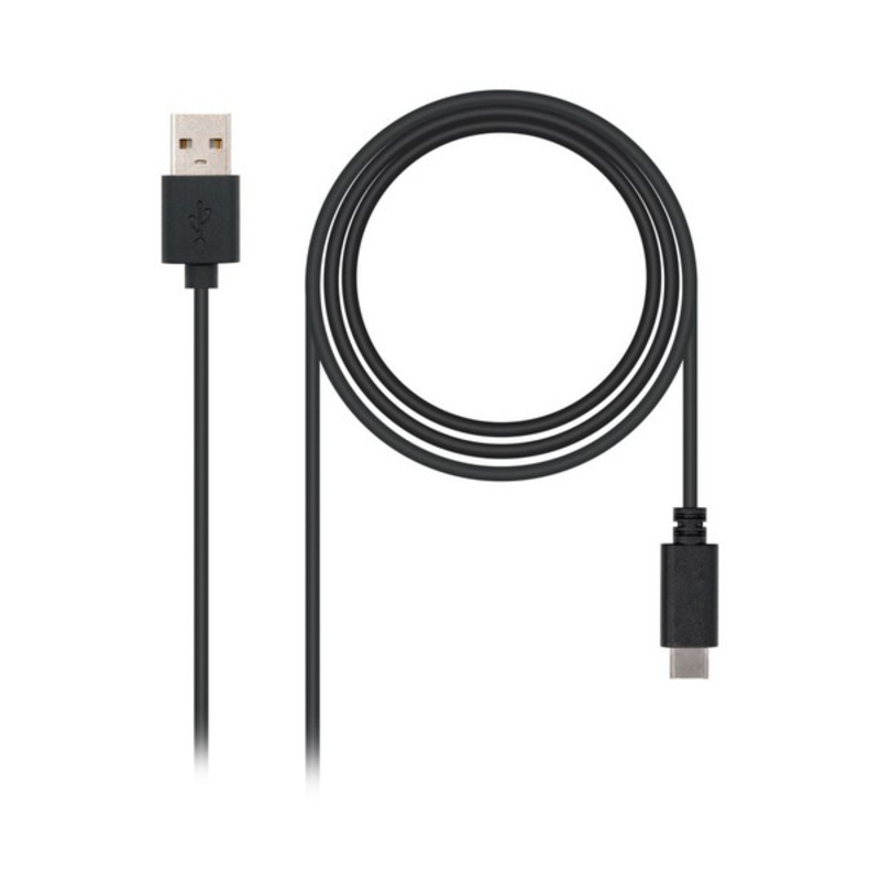 USB A–USB C kábel NANOCABLE 10.01.210 Fekete