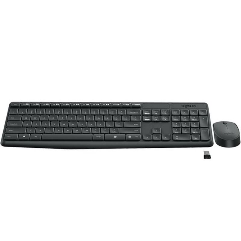 Keyboard and Wireless Mouse Logitech 920-007919 Grey