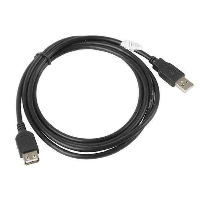 USB hosszabbító kábel Lanberg dugó/aljzat 480 Mb/s fekete