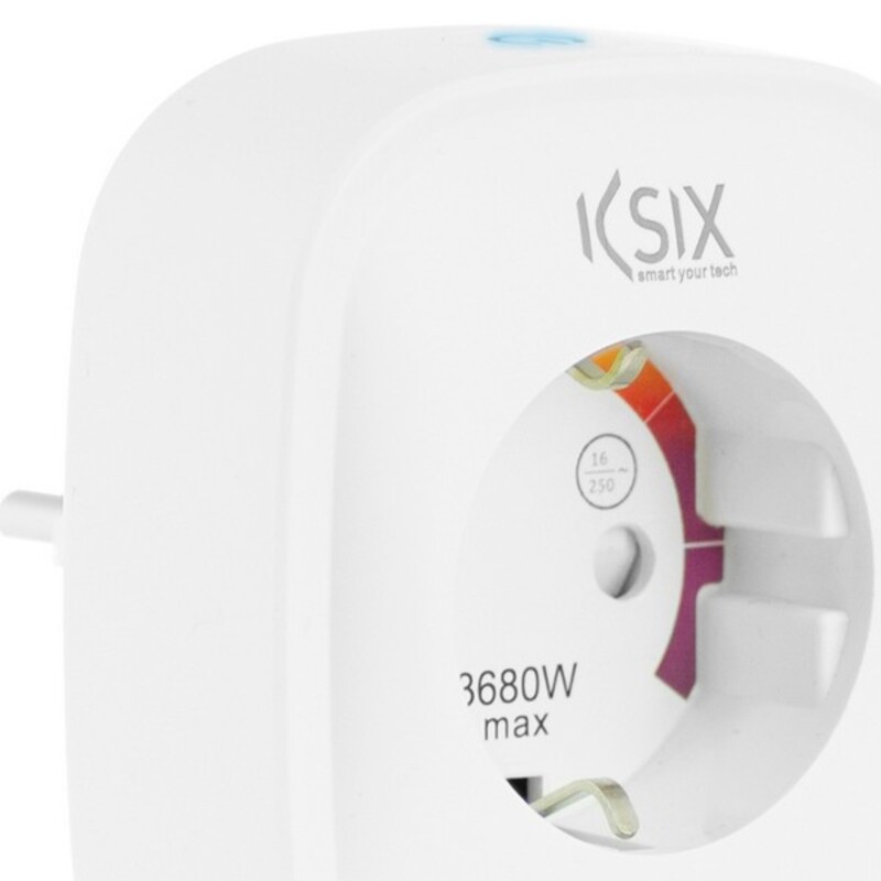 Smart Plug KSIX Smart Energy Slim WIFI 250V bianco