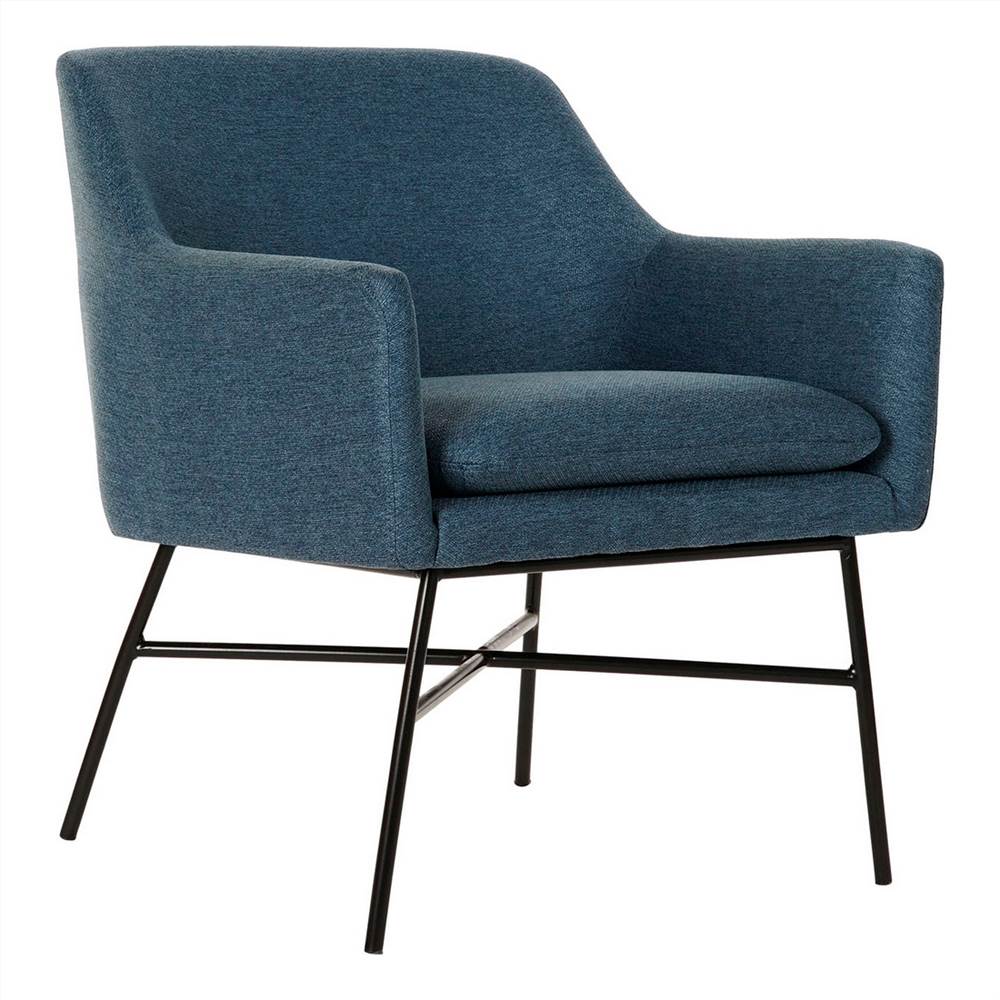 

Polyester Armchair With Backrest And Metal Legs Blue Black (66 x 62 x 75 cm)