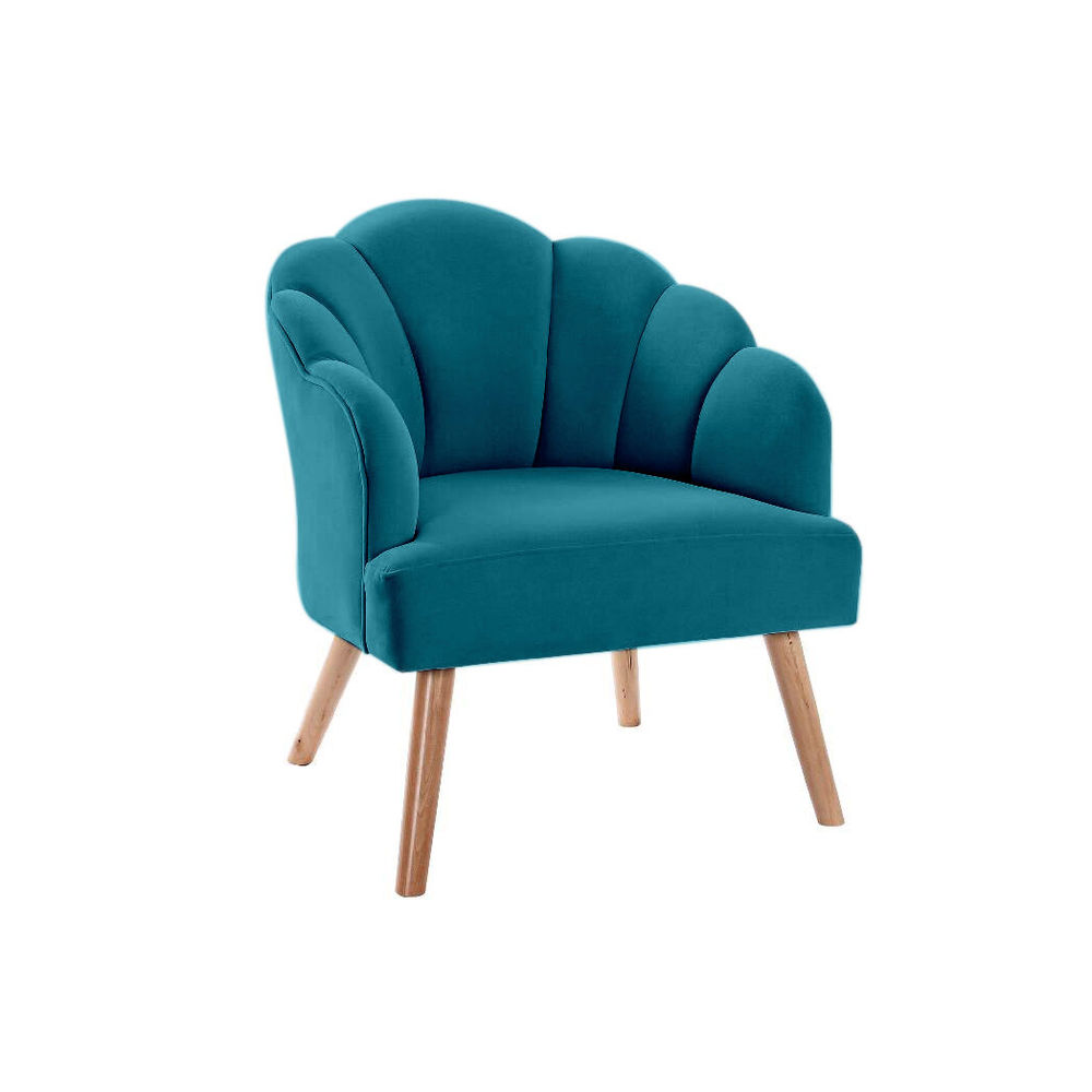 

DKD Home Decor Polyester Armchair With Curved Backrest And Birch Legs Green (67 x 70 x 76 cm)
