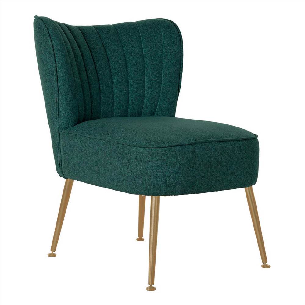

Polyester Armchairless With Curved Backrest And Metal Legs Green(55 x 64 x 72.5 cm)