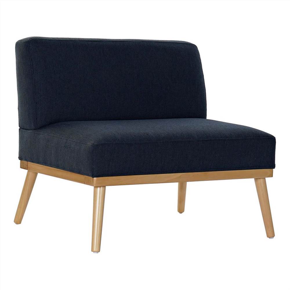 

Polyester Armchair With Backrest And Wooden Legs Navy Blue (80 x 66 x 72 cm)