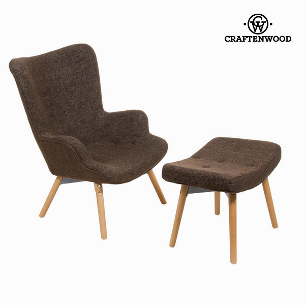 

Polyester Armchair with Footrest and Curved Backrest (67 x 75 x 91 cm)