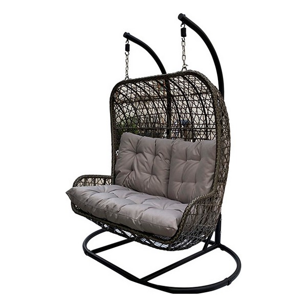 

Rattan Cradle Chair Hammock Chair With Aluminum Frame (160 x 100 x 205 cm)