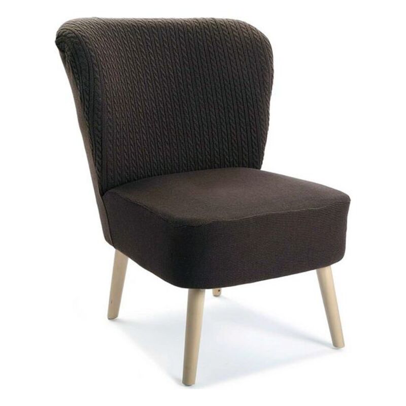 

Cotton Chair With Curved Backrest And Wooden Legs (67 X 78 x 58 cm)