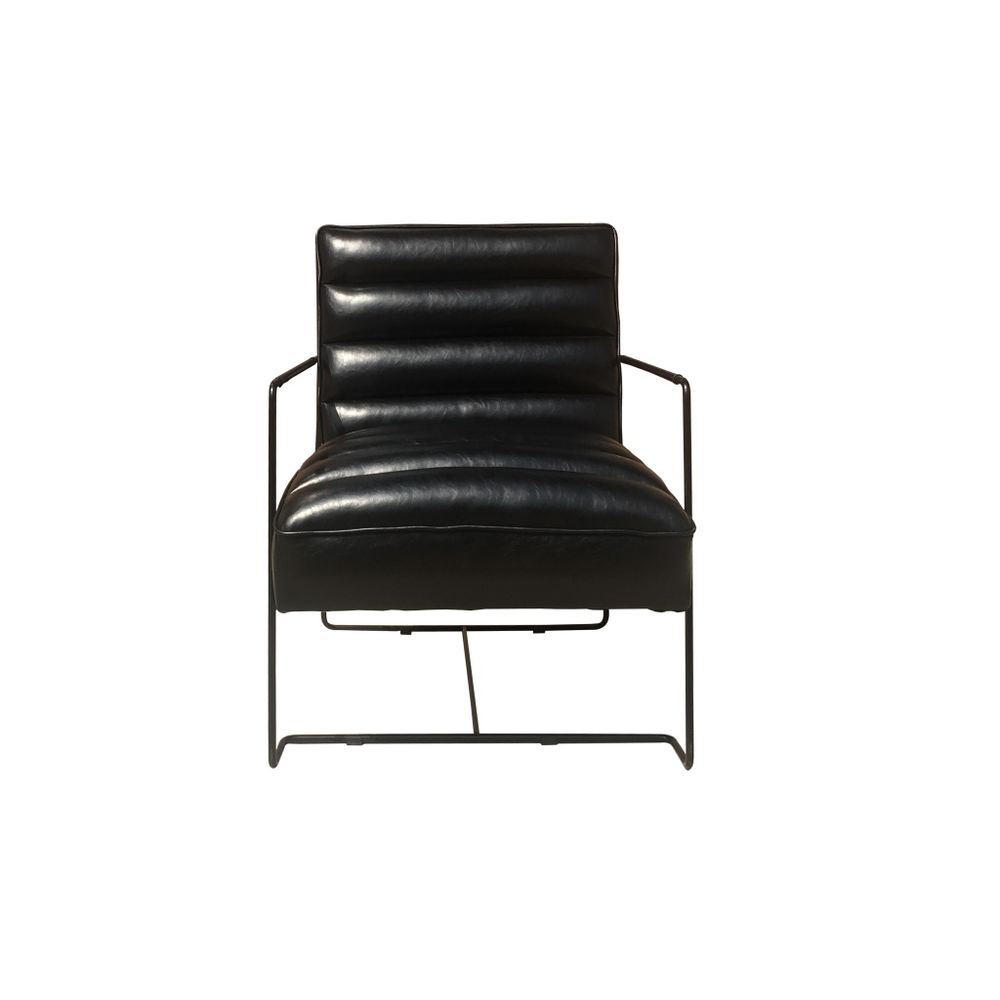 

DKD Home Decor Polyurethane Armchair With Backrest And Metal Legs Black (62.5 x 74 x 80 cm)