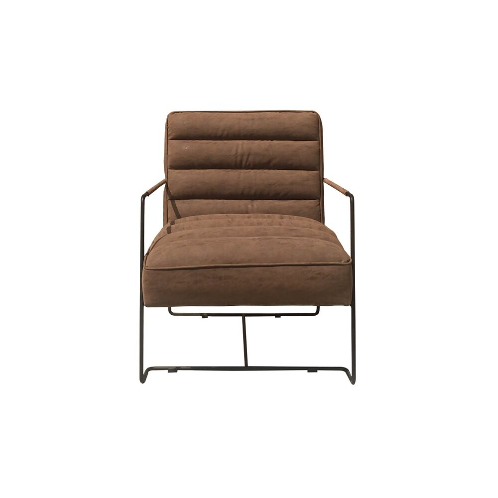

DKD Home Decor Polyurethane Armchair With Backrest And Metal Legs Brown (62.5 x 74 x 80 cm)