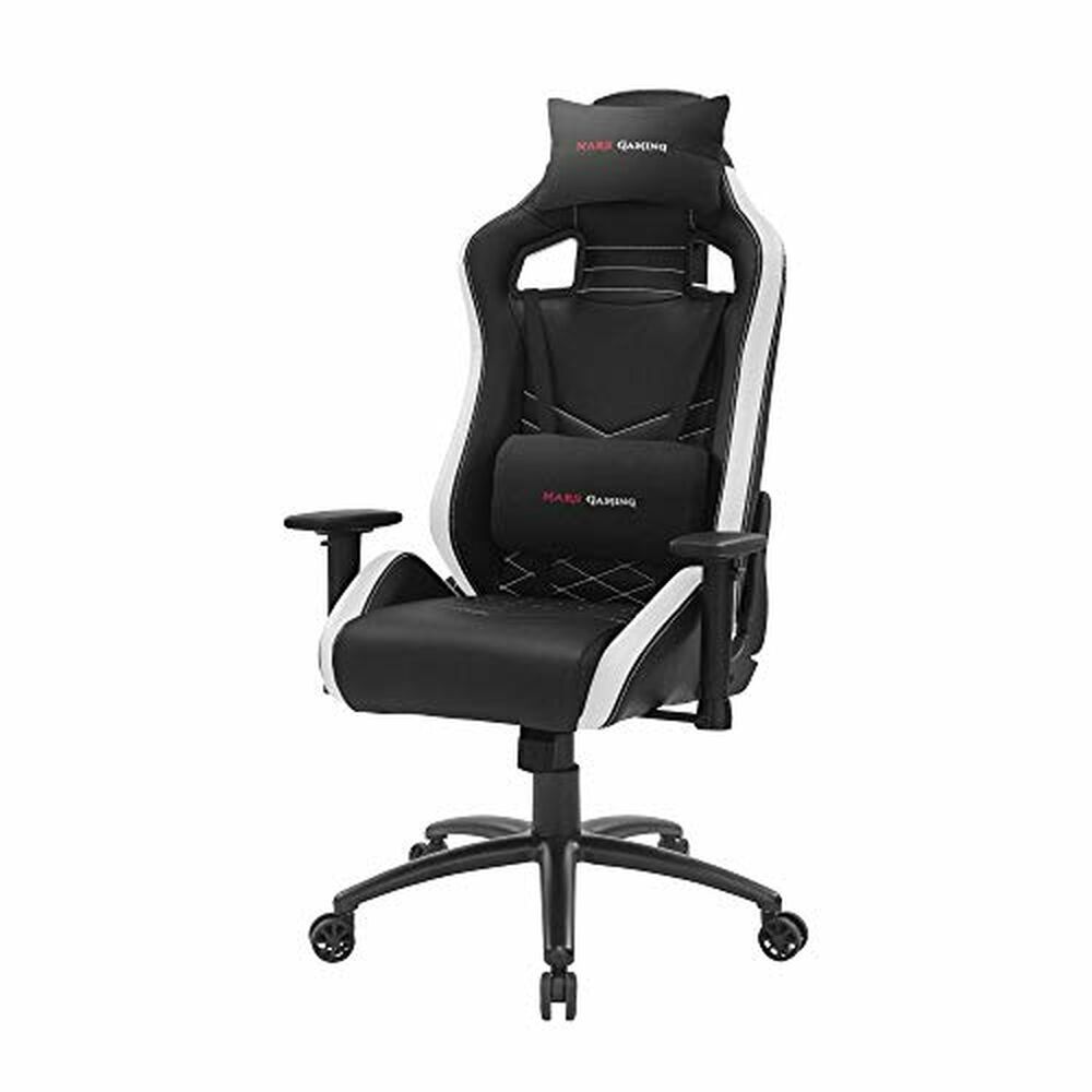 

Leather Gaming Swivel Chair With Ergonomic Backrest, Armrests And Casters, Adjustable For Angle And Height