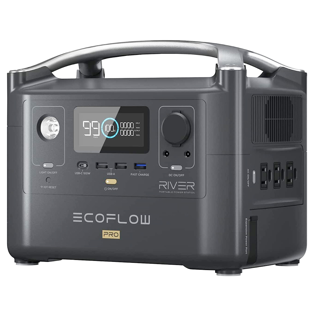 EF ECOFLOW RIVER Pro Portable Power Station 720Wh Power Multiple Devices Recharge 0-80% Within 1 Hour for Camping RV