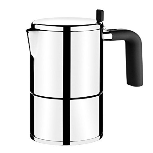 

Stainless Steel Coffee Pot With Ergonomic Handle