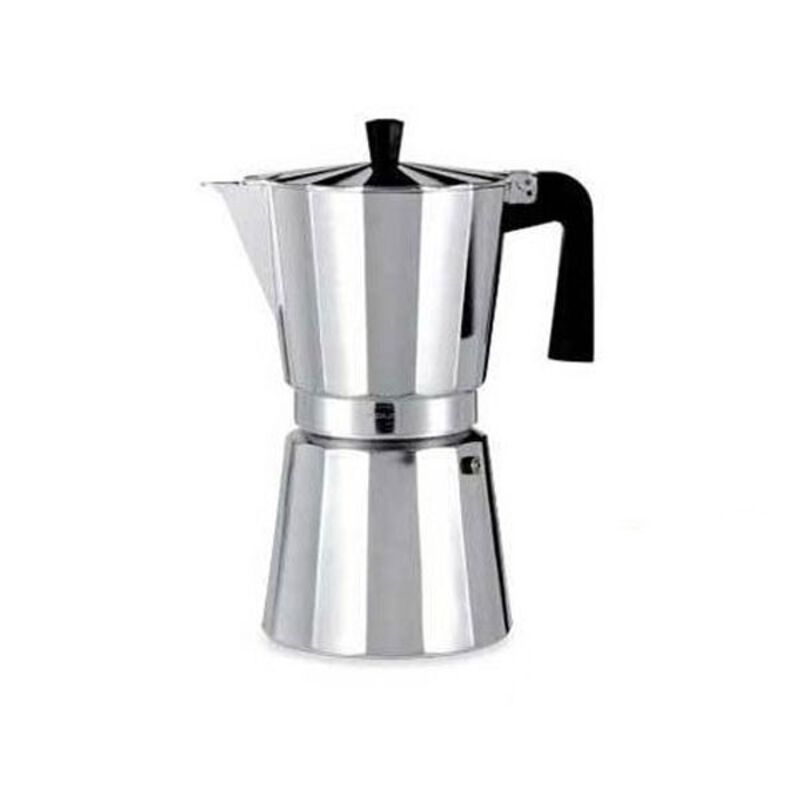 

1 Cup Aluminum Coffee Pot With Ergonomic Handle Silver