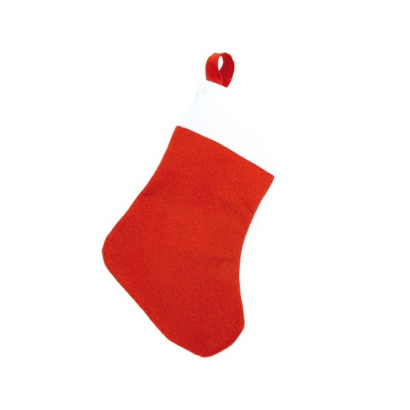 

Polyester Christmas Decoration Socks Red (20 x 32 cm)