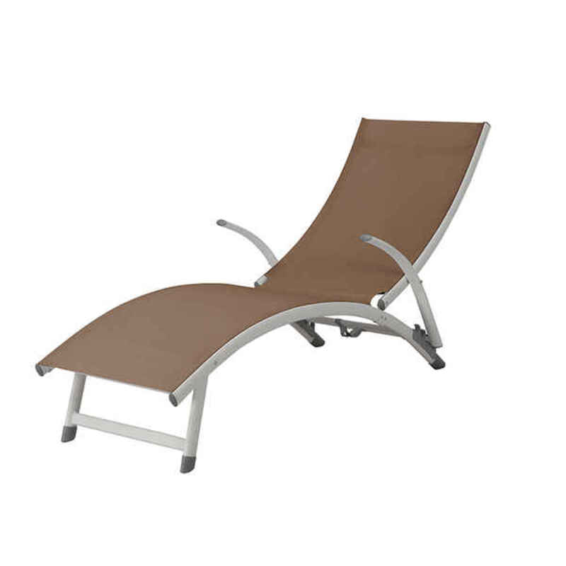 

Aluminum Sun Lounger Beach Chair Outdoor Terrace Garden Leisure Furniture (175 x 59 x 35 cm)