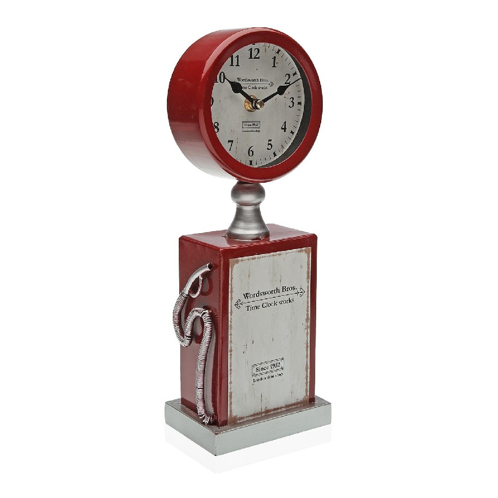 Table clock Gas Metal (8,8 x 34 x 12 cm)