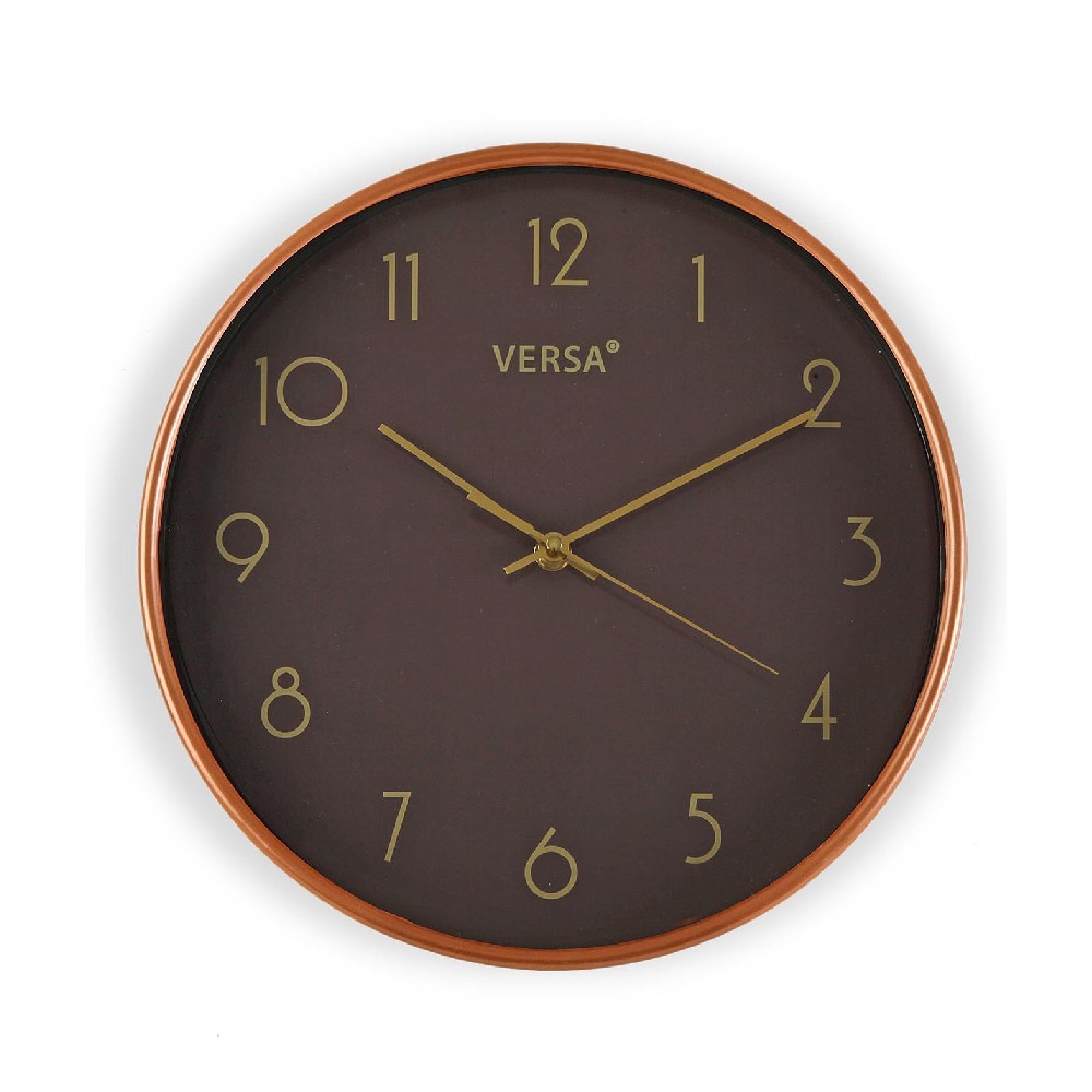 Wall Clock Gold Plastic (4 x 30 x 30 cm)