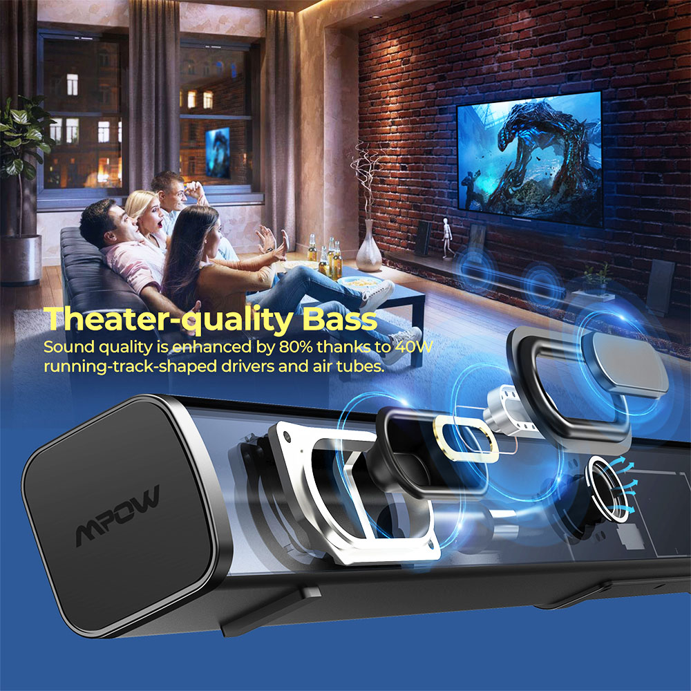 Mpow Soundhot B6 TV Soundbar with Remote Control