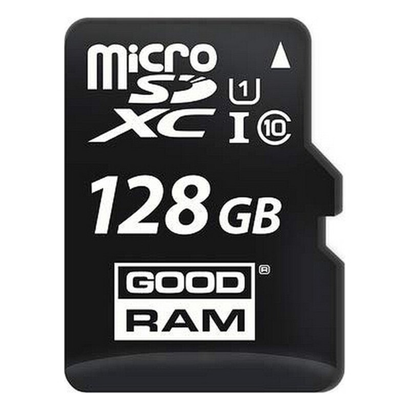 بطاقة ذاكرة GoodRam M1AA Micro SD مع محول 100 ميجابايت / ثانية أسود (1.5 × 1.1 × 0.1 سم)