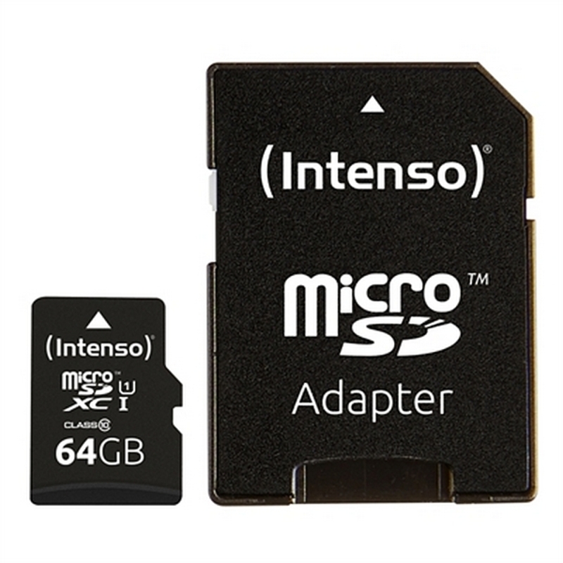 

INTENSO Micro SD Memory Card with Adaptor 45 Mb/s Black