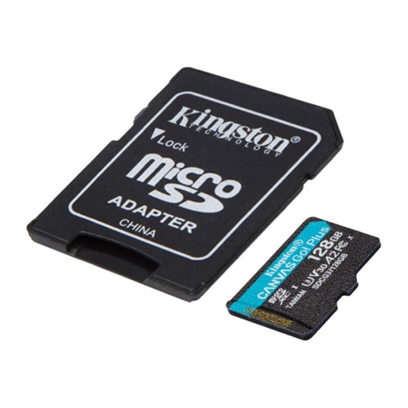 بطاقة ذاكرة Kingston SDCG3 Micro SD مع محول 170 ميجابايت / ثانية أسود (2.4 × 3.2 × 0.21 سم)