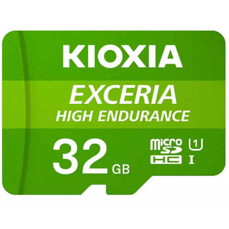 بطاقة ذاكرة Kioxia Exceria Micro SD مع محول 100 ميجا بايت / ثانية أخضر