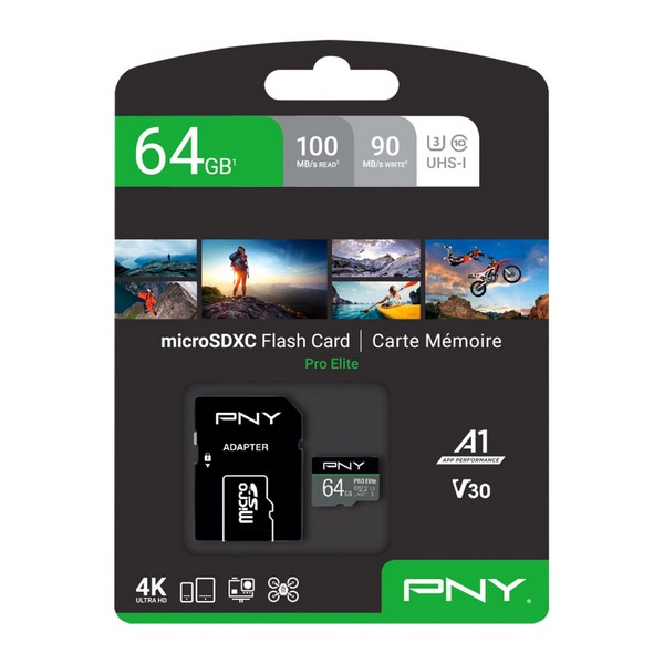 Micro SD Memory Card with Adaptor PNY Pro Elite C10