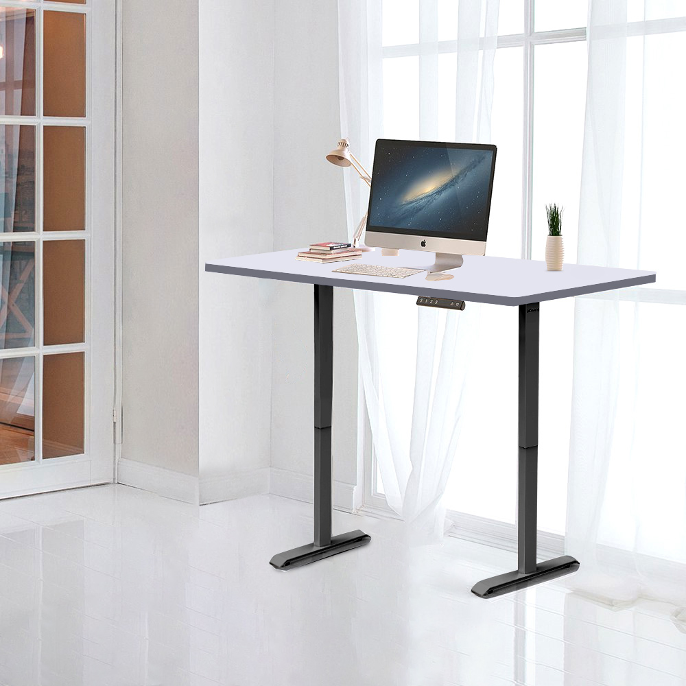 

ACGAM KVTD-2 Single-motor Two-stage Legs Electric Standing Desk Frame (Black) + ACGAM 140*60*1.8 CM MDF High Quality Table Top (White)