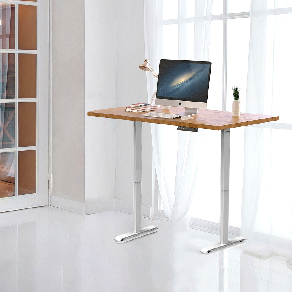 

ACGAM KVTD-2 Single-motor Two-stage Legs Electric Standing Desk Frame (Grey ) + ACGAM 140*60*1.8 CM MDF High Quality Table Top (Wood)