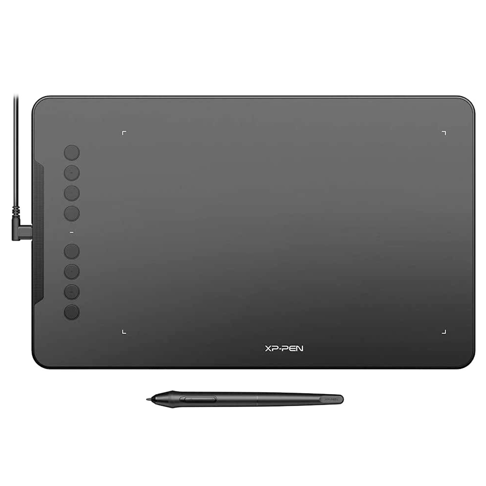 

XP-PEN Deco 01 Graphic Tablet with 10 x 6.25 Inch Work Surface, 8192 Level Stylus Pen, for Drawing, Design, Editing, Compatible with Mac, Windows - Black