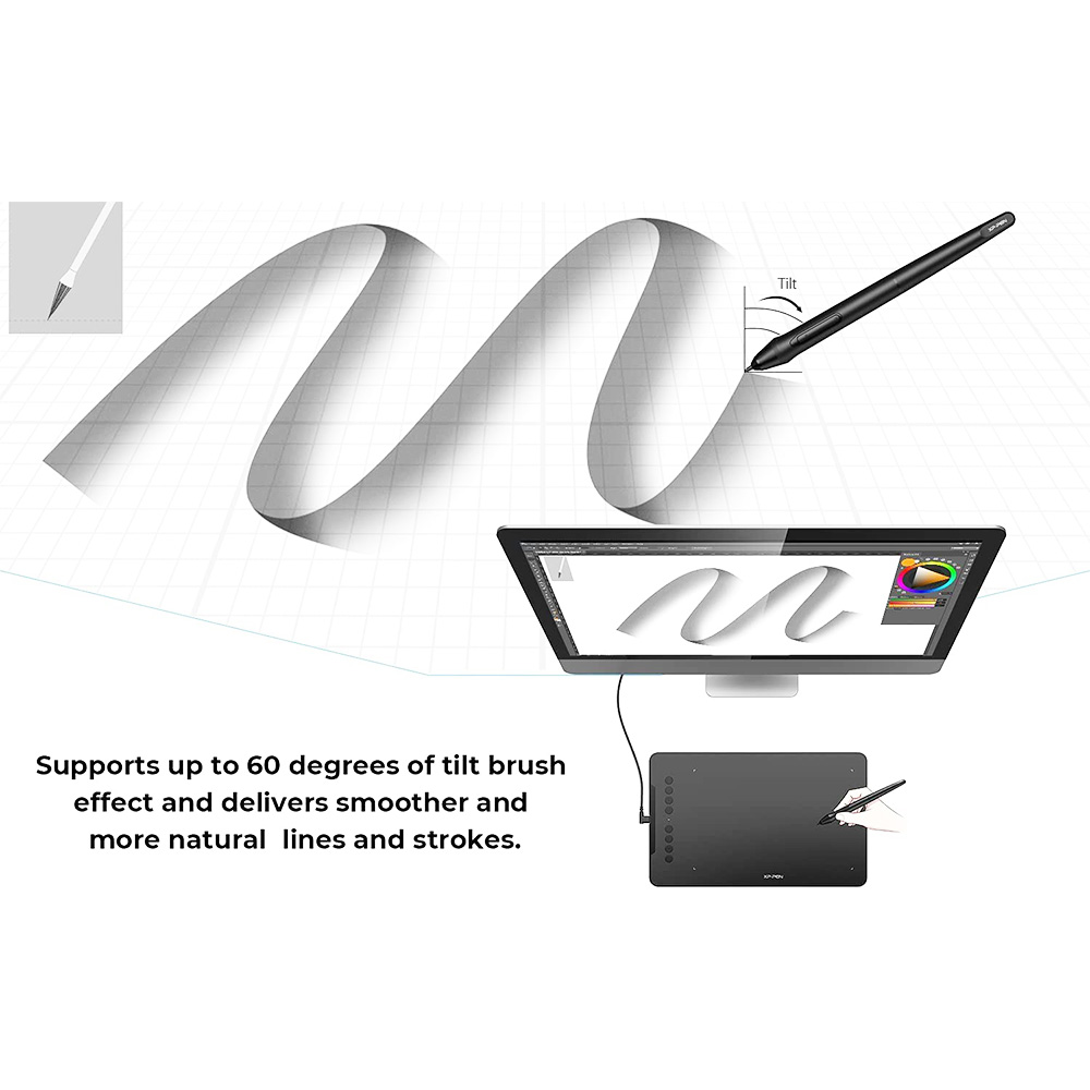 XPPEN Deco 01 V2 Graphic Tablet with 10 Inch Work Surface Black