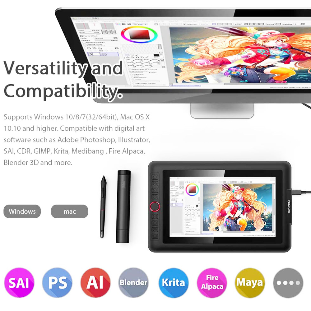 XPPEN Artist 13.3 Pro Graphic Tablet with 13.3 Inch Display Black