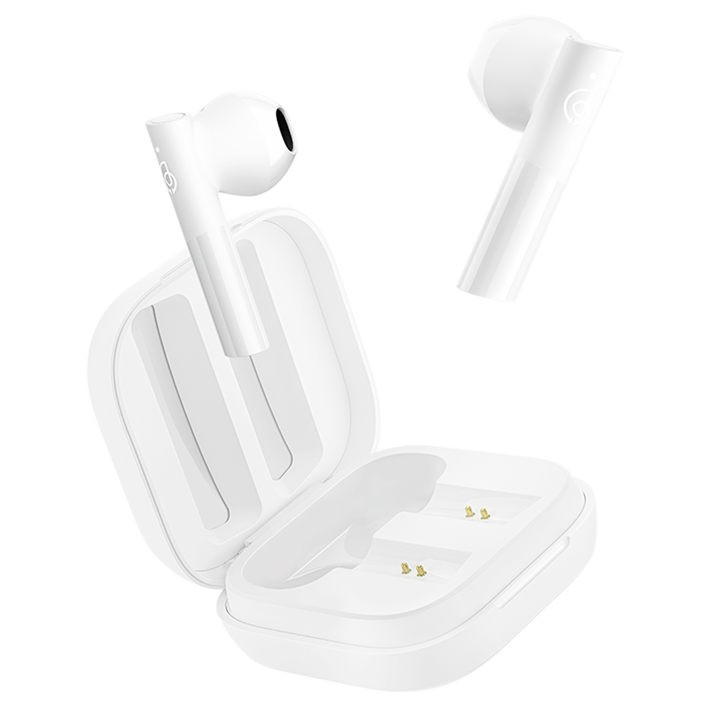 Haylou GT6 TWS Bluetooth 5.2 Wireless Half-in Ear Earbuds AAC HiFi Stero Bass Low Latency Smart Touch Type-C - White