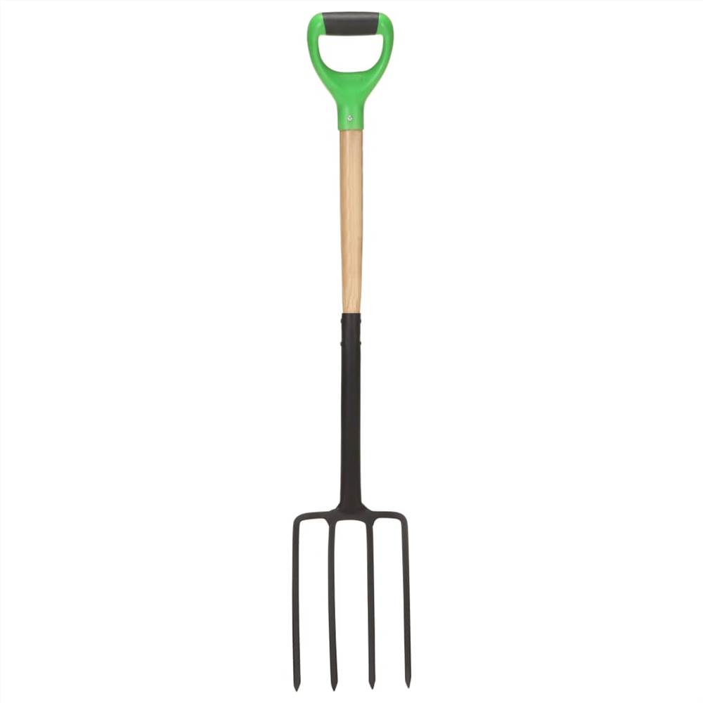 4 Piece Garden Tool Set D Grip Steel and Hardwood