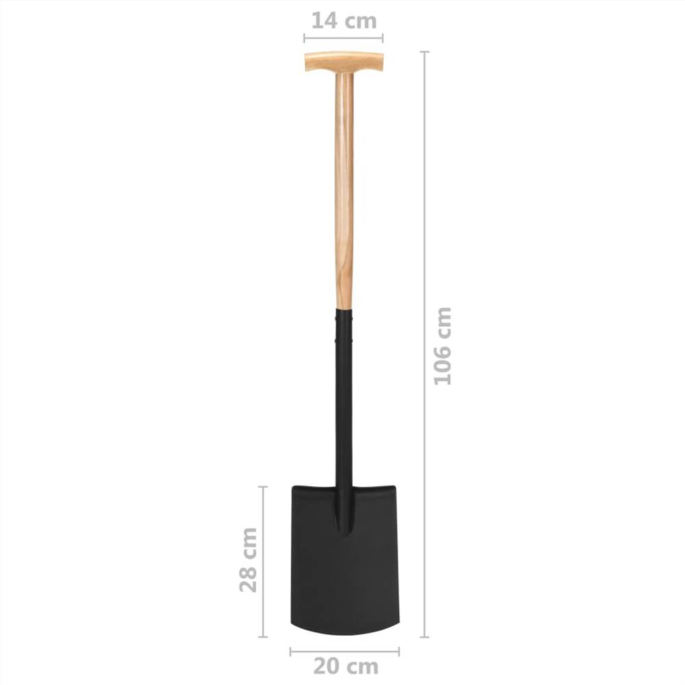 4 Piece Garden Tool Set T Grip Steel and Hardwood