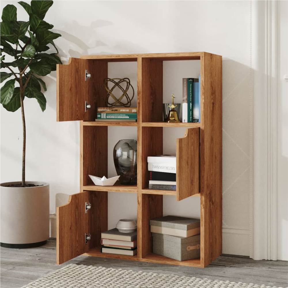 Bookshelf Brown Oak 60x27.5x88 cm Chipboard
