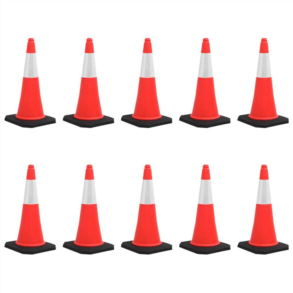 

Reflective Traffic Cones with Heavy Bases 10 pcs 75 cm