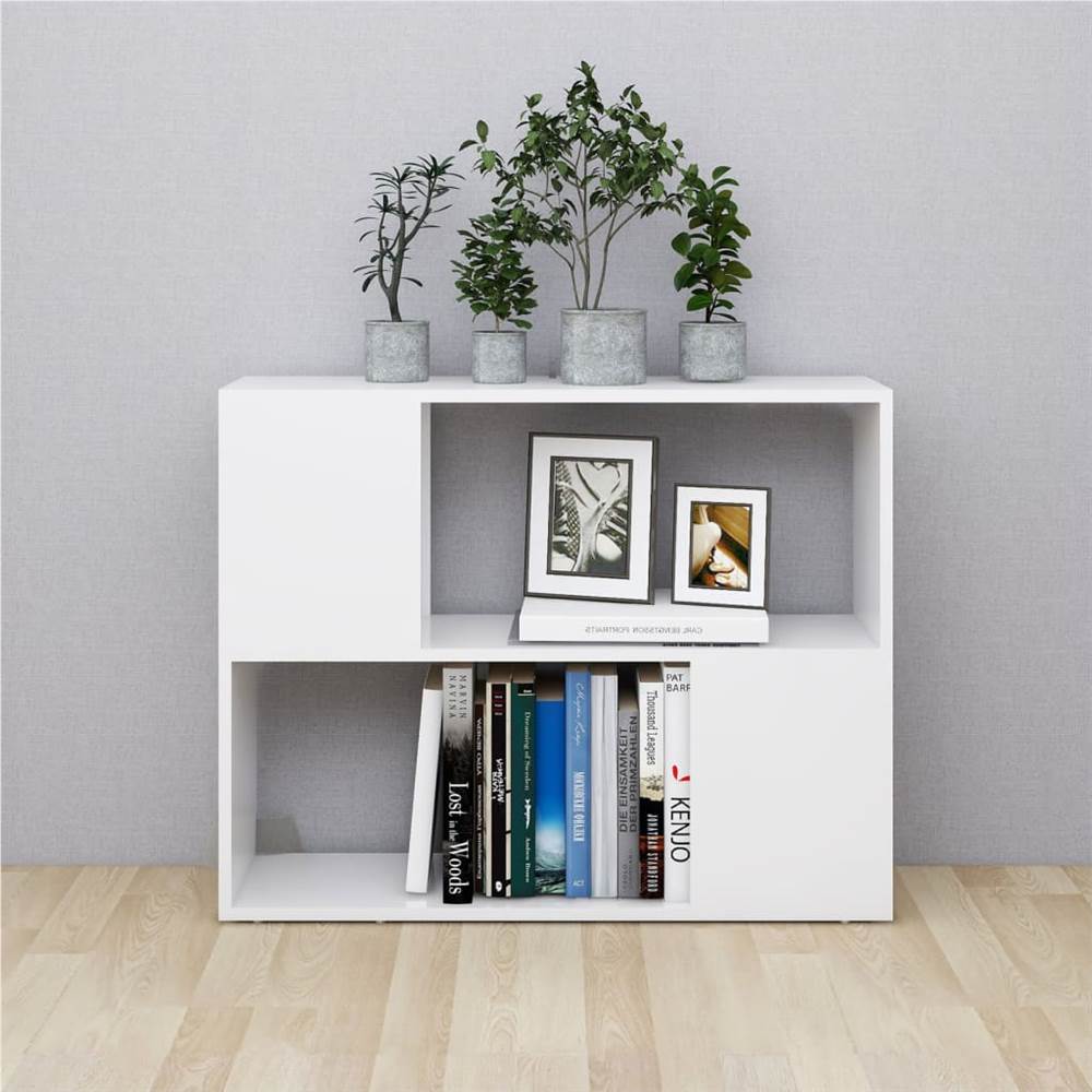 TV Cabinet High Gloss White 80x24x63 cm Chipboard