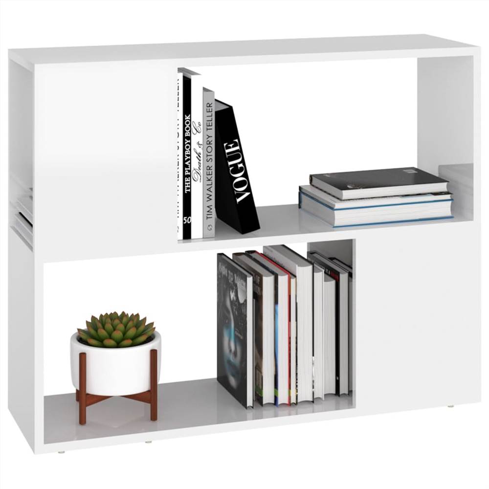TV Cabinet High Gloss White 80x24x63 cm Chipboard