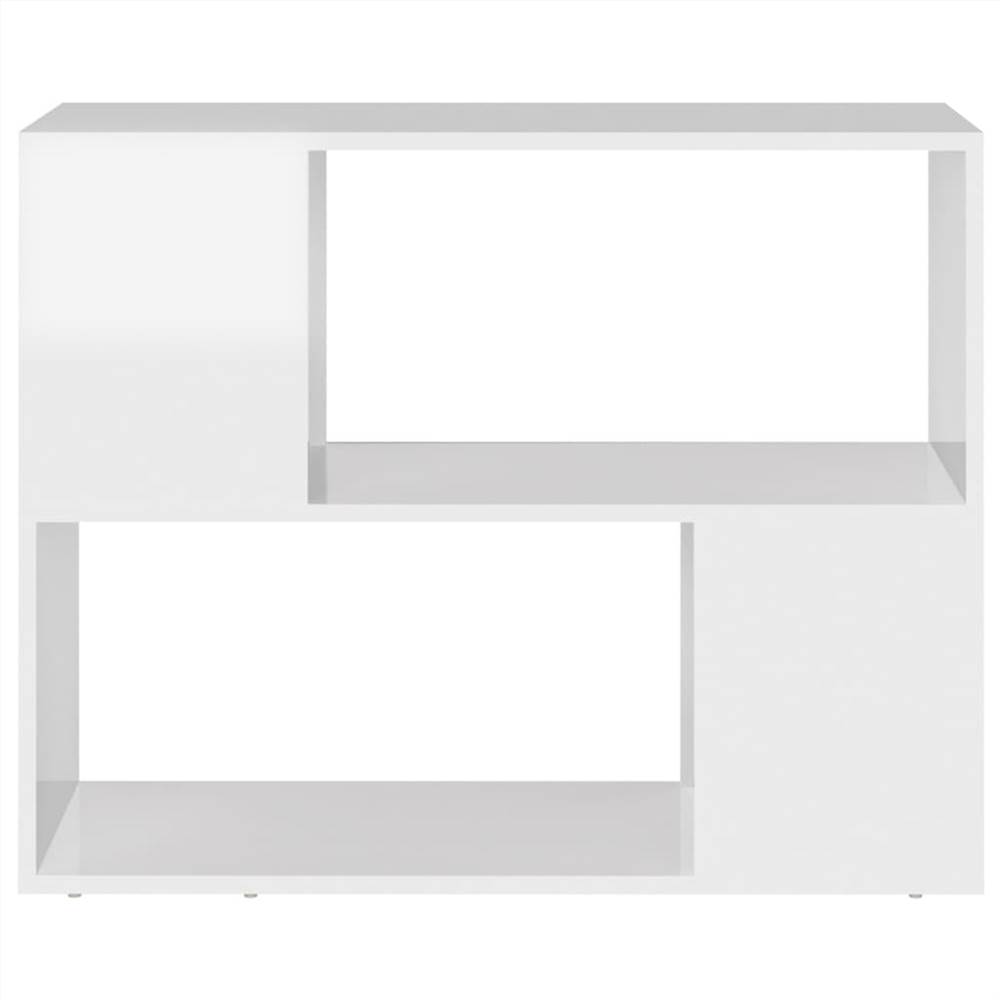 TV Cabinet High Gloss White 80x24x63 cm Chipboard