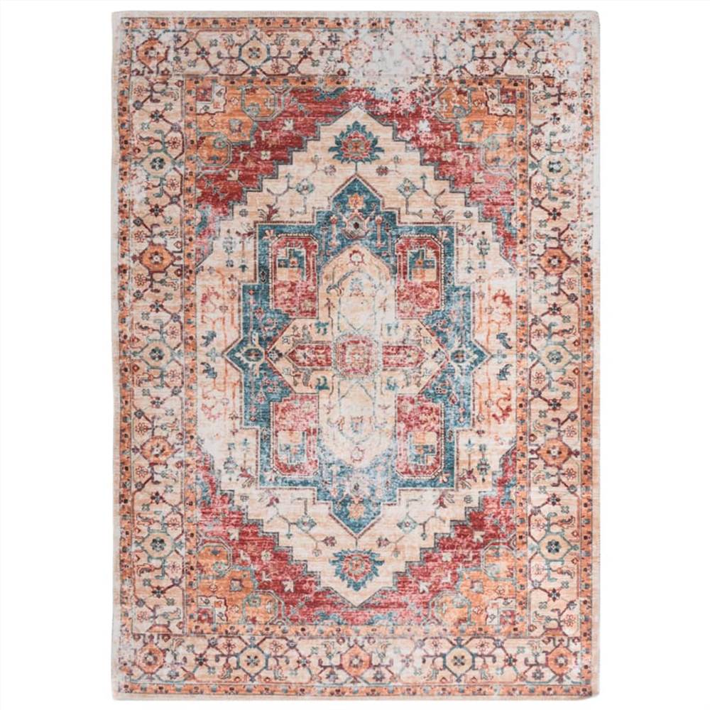 

Printed Rug Washable Foldable Multicolour 140x200 cm Polyester