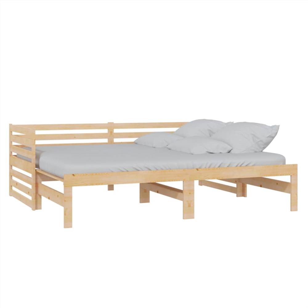Pullout Day Bed Solid Pinewood 2x